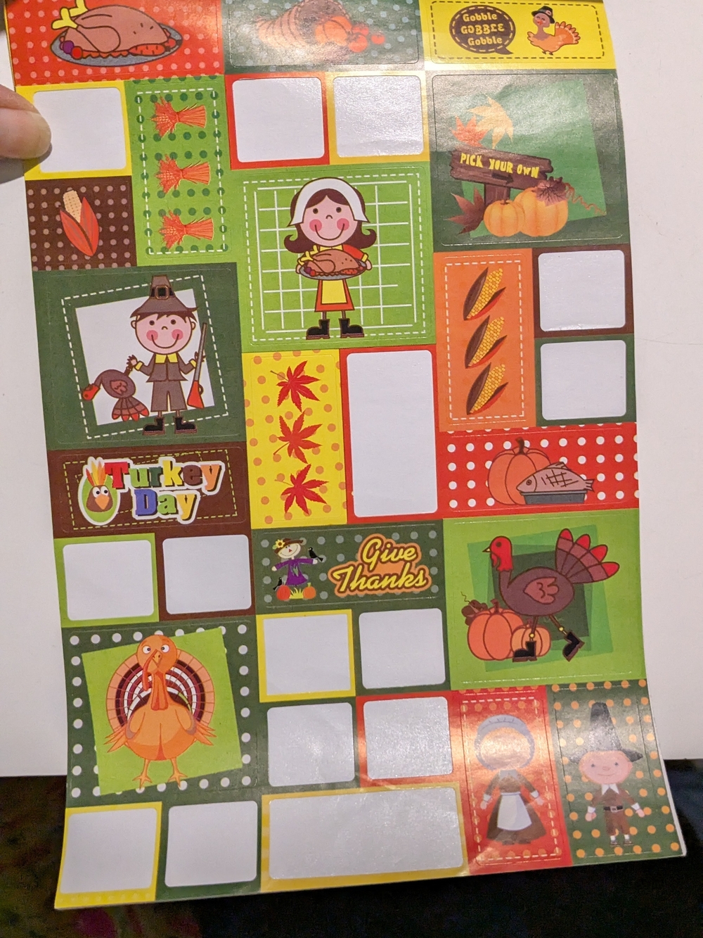 Vintage Thanksgiving Turkey Day Stickers